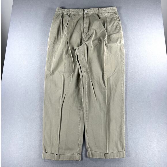 Tommy Hilfiger Other - Vintage‎ 90s Tommy Hilfiger Double Pleated Beige Pants Mens Size 40x32 (40x31)
